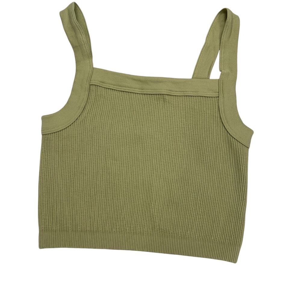 Cotton On Ribbed Olive Green Tank Top
